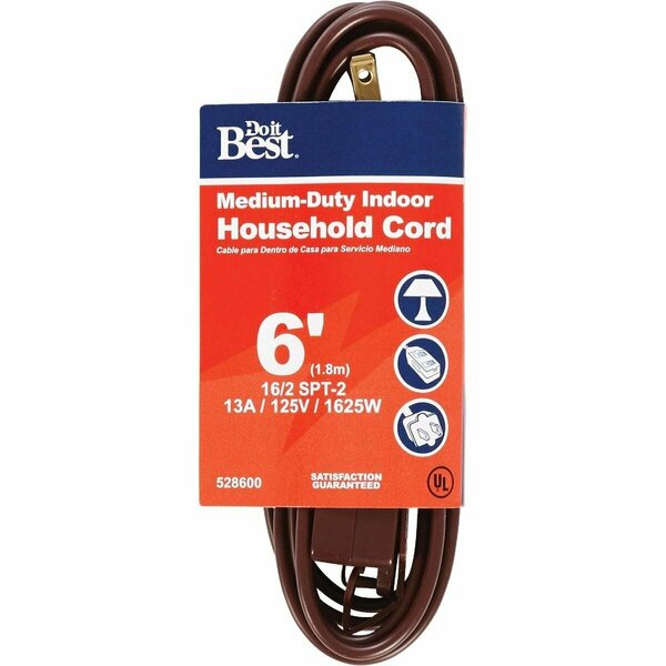 All-Source 6 Ft. 16/2 Brown Cube Tap Extension Cord IN-PT2162-06X-BR
